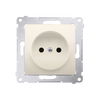 Gniazdo pojedyncze bez uziemienia Kremowy Simon 54 - DG1Z.01/41