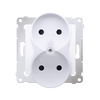 Gniazdo podwójne bez uziemienia do ramek Simon 54 Premium Biały Simon 54 - DG2MZ.01/11