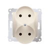 Gniazdo podwójne bez uziemienia do ramek Simon 54 Premium Kremowy Simon 54 - DG2MZ.01/41