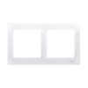 Ramka podwójna Biały Simon 54 Premium - DR2/11