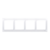 Ramka poczwórna Biały Simon 54 Premium - DR4/11