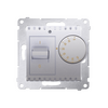 Regulator temperatury z czujnikiem wewnętrznym Srebrny mat Simon 54 - DRT10W.02/43