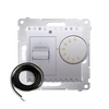 Regulator temperatury z czujnikiem zewnętrznym Srebrny mat Simon 54 - DRT10Z.02/43