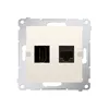 Gniazdo HDMI + RJ45 kat.6 Kremowy Simon 54 - DGHRJ45.01/41