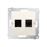 Gniazdo HDMI i RJ45 kat. 6 w kolorze kremowym z serii Simon 54, model DGHRJ45.01/41