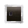 Gniazdo HDMI pojedyncze Brąz mat Simon 54 - DGHDMI.01/46