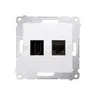 Gniazdo Simon 54 HDMI + RJ45 kat. 6 białe, model DGHRJ45.01/11, do montażu podtynkowego.