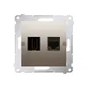Gniazdo HDMI + RJ45 kat.6 Złoty mat Simon 54 - DGHRJ45.01/44