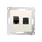 Gniazdo komputerowe podwójne RJ45, kat.6, ekranowane Kremowy Simon 54 - D62E.01/41