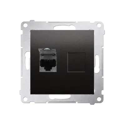 Gniazdo komputerowe pojedyncze RJ45, kat.6 Antracyt Simon 54 - D61.01/48, producent Kontakt-Simon