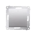 Łącznik dwubiegunowy Simon 54 w kolorze srebrny mat, o parametrach 10AX, model DW2.01/43.