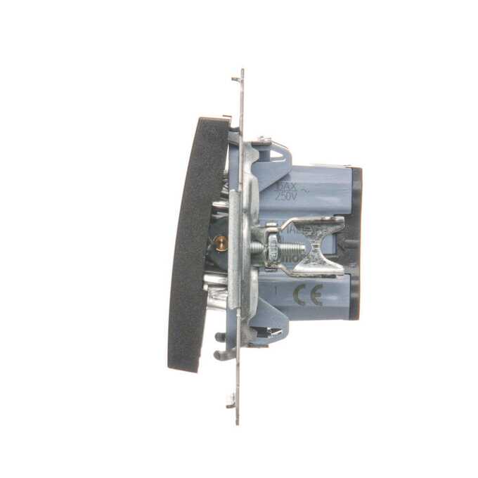 Łącznik jednobiegunowy z podświetleniem LED 16AX Antracyt - DW1AL.01/48 Simon 54
