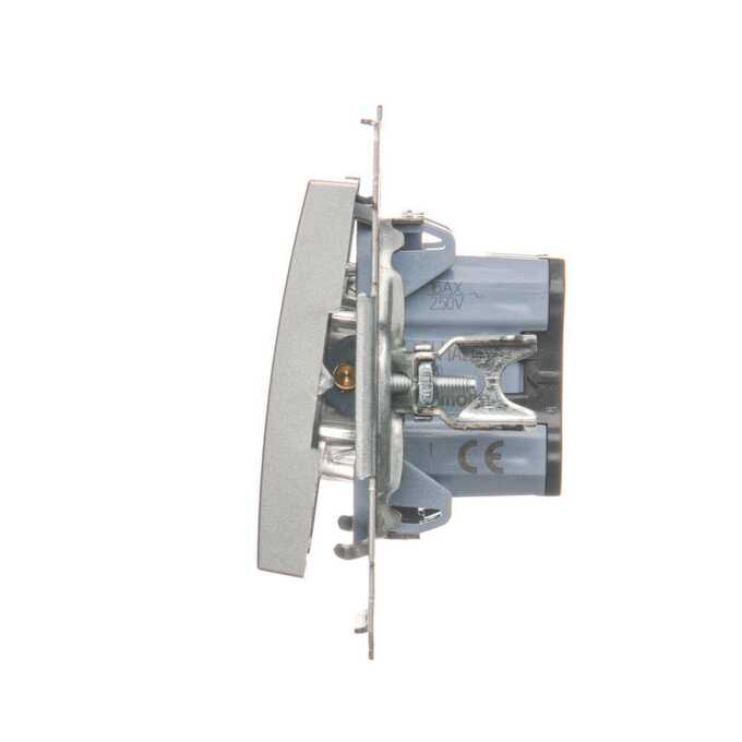 Łącznik jednobiegunowy z podświetleniem LED 16AX Srebrny mat - DW1AL.01/43 Simon 54
