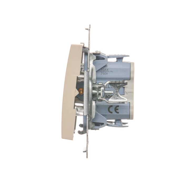 Łącznik jednobiegunowy z sygnalizacją załączenia LED 10 AX Kremowy - DW1ZL.01/41 Simon 54