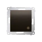 Łącznik krzyżowy 10AX Brąz mat Simon 54 - DW7.01/46 marki Kontakt-Simon z metalowym mechanizmem i brązową matową klawiszką.