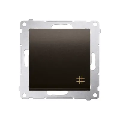 Łącznik krzyżowy 10AX Brąz mat Simon 54 - DW7.01/46 marki Kontakt-Simon z metalowym mechanizmem i brązową matową klawiszką.