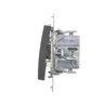 Łącznik krzyżowy Simon 54 Antracyt DW7.01/48, widok z boku, prezentujący mechanizm i oznaczenia 10AX 250V.