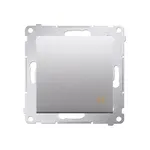 Łącznik krzyżowy Simon 54 DW7.01/43 w kolorze srebrny mat, z metalowym mechanizmem i subtelnym symbolem producenta.