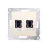 Gniazdo HDMI podwójne Kremowy Simon 54 - DGHDMI2.01/41