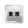 Gniazdo HDMI podwójne Srebrny mat Simon 54 - DGHDMI2.01/43