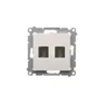 Podwójne gniazdo HDMI w kolorze białym z serii Simon 54, idealne do nowoczesnych instalacji RTV i AV.