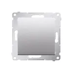 Przycisk zwierny bez piktogramu 16AX Srebrny mat Simon 54 - DP1A.01/43 od Kontakt-Simon, produkt na białym tle.