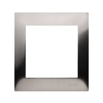 Ramka pojedyncza Inox Simon 54 Premium - DR1/61 od producenta Kontakt-Simon, wykonana ze szczotkowanego metalu.