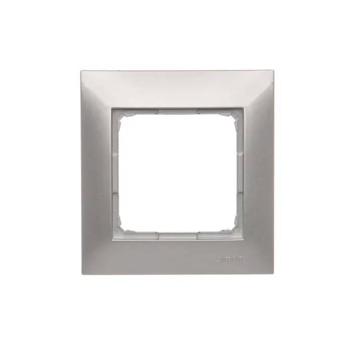 Ramka pojedyncza Simon 54 Premium w kolorze srebrny mat, model DR1/43, producenta Kontakt-Simon.