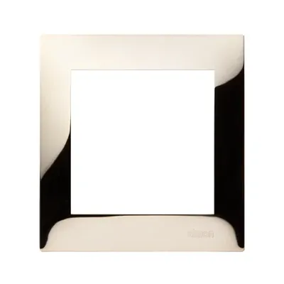 Ramka pojedyncza Złoto Simon 54 Premium - DR1/66, producent Kontakt-Simon, elegancka, błyszcząca, metalowa, do gniazdka elektrycznego.