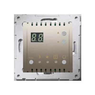 Regulator temperatury Simon 54, złoty mat, z wyświetlaczem LED i wbudowanym czujnikiem, model DTRNW.01/44.