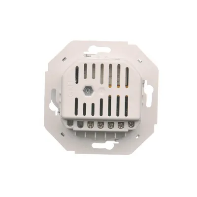 Regulator temperatury z czujnikiem wewnętrznym Simon 54, model DRT10W.02/43, widok od tyłu z zaciskami śrubowymi.