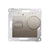 Regulator temperatury z czujnikiem wewnętrznym Złoty mat Simon 54 - DRT10W.02/44