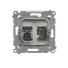 Gniazdo HDMI + RJ45 kat.6 Srebrny mat Simon 54 - DGHRJ45.01/43