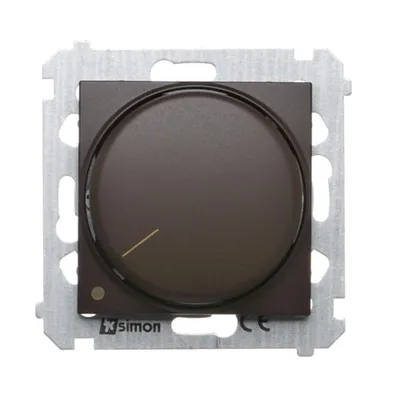 Ściemniacz obrotowy LED dwubiegunowy Simon 54 Brąz mat DS9L2.01/46, instalacja 3 lub 4-przewodowa