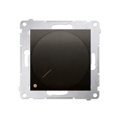Ściemniacz obrotowy LED dwubiegunowy Simon 54 Brąz mat, instalacja 3 lub 4-przewodowa, model DS9L2.01/46