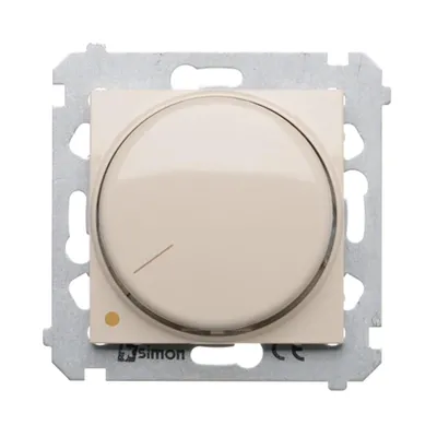 Ściemniacz obrotowy LED dwubiegunowy Simon 54 kremowy, instalacja 3 lub 4-przewodowa, model DS9L2.01/41