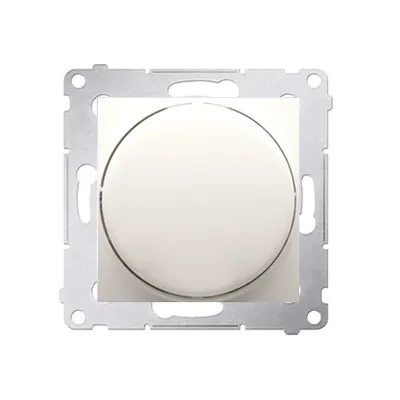 Ściemniacz przyciskowo-obrotowy LED Simon 54 w kolorze kremowym, model DS9L.01/41, producenta Kontakt-Simon.