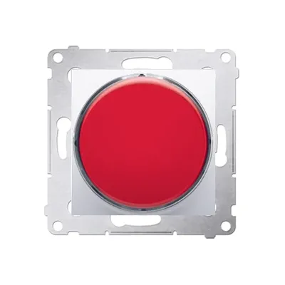 Sygnalizator świetlny LED Simon 54 w kolorze czerwonym, z ramką montażową, model DSS2.01/11.