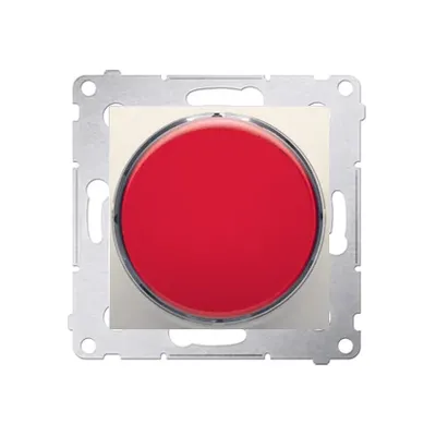 Sygnalizator świetlny LED Simon 54 w kolorze kremowym z czerwonym światłem, model DSS2.01/41, producenta Kontakt-Simon.