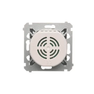 Sygnalizator świetlny LED biały Antracyt Simon 54 DSS1.01/48 - widok z tyłu na mechanizm montażowy.