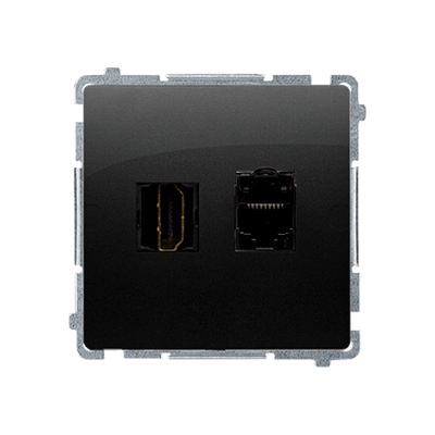 Gniazdo HDMI + RJ45 kat. 6 Czarny mat - BMGHRJ45.01/49 Basic