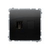 Gniazdo HDMI pojedyncze Czarny mat Simon Basic - BMGHDMI.01/49