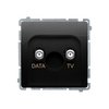 Gniazdo antenowe TV-DATA Czarny mat Simon Basic - BMAD1.01/49
