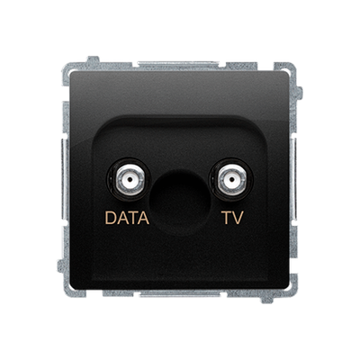 Gniazdo antenowe TV-DATA Czarny mat - BMAD1.01/49 Basic