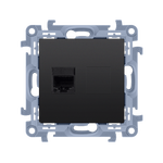 Gniazdo komputerowe pojedyncze RJ45 kat. 5e Czarny mat - C51.01/49 Simon10