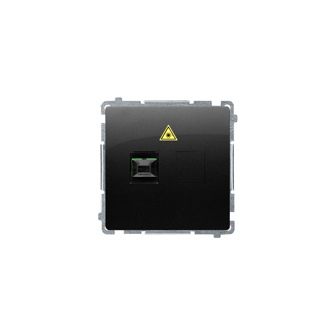 Gniazdo światłowodowe/optyczne pojedyncze SC/APC Czarny mat Simon Basic - BMGS1.01/49