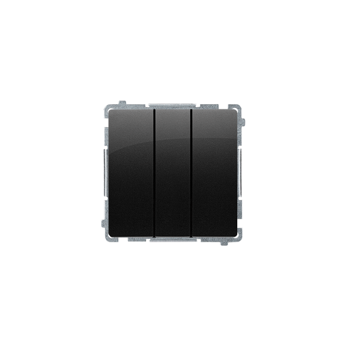 Łącznik potrójny z podświetleniem LED 10AX Czarny mat Simon Basic - BMW31L.01/49