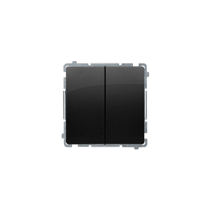 Łącznik schodowy podwójny 10AX (bez piktogramu) Czarny mat - BMW6/2.01/X/49 Basic