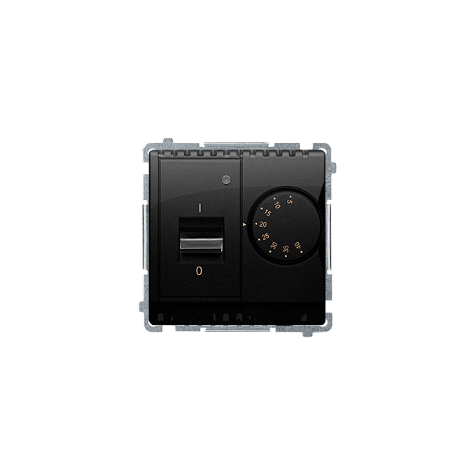 Regulator temperatury z czujnikiem wewnętrznym Czarny mat Simon Basic - BMRT10W.02/49 Czarny mat
