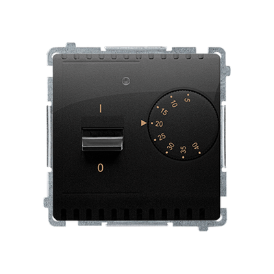 Regulator temperatury z czujnikiem zewnętrznym Czarny mat Simon Basic - BMRT10ZS.02/49